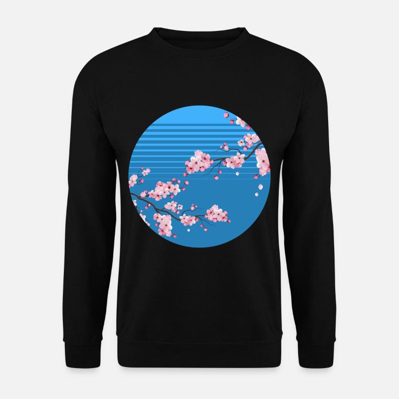 Kirschblüte Japanischer Baum Sakura Retro - Unisex Pullover - Schwarz