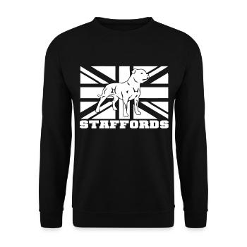 staffords flag3 - Sweat-shirt Unisexe - noir - Devant - Alina (178cm) & Michal (187cm)
