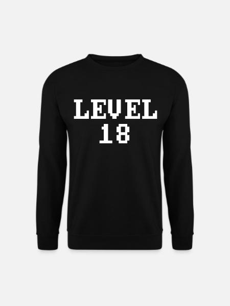 level 18, 18. geburtstag controller, gamer - Unisex Pullover - Schwarz