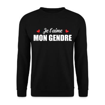Ich liebe dich, mein Schwiegersohn - Unisex Pullover - Schwarz - Vorne - Alina (178cm) & Michal (187cm)