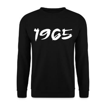 1965 Gift 60th Anniversary 1965 Retro 1965 - Unisex Sweatshirt - black - Front - Alina (178cm) & Michal (187cm)