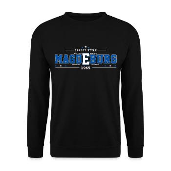 Magdeburg - Unisex Sweatshirt - black - Front - Alina (178cm) & Michal (187cm)