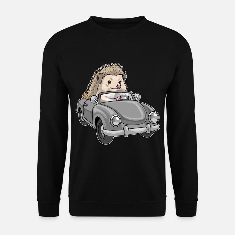 Hedgehog Car - Unisex Sweatshirt - black