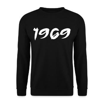 1969 Geschenk zum 56. Jubiläum 1969 Retro 1969 - Unisex Pullover - Schwarz - Vorne - Alina (178cm) & Michal (187cm)