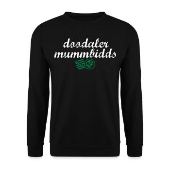 Doodaler Mummbidds - Unisex Pullover - Schwarz - Vorne - Alina (178cm) & Michal (187cm)