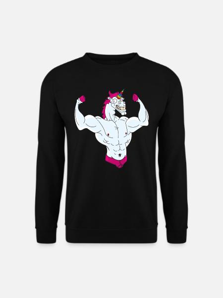 Pferdinant das Einhorn - Unisex Pullover - Schwarz