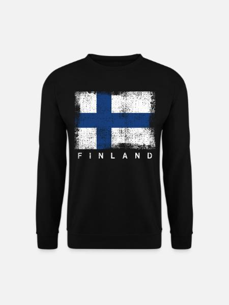 Finnische Flagge - Unisex Pullover - Schwarz