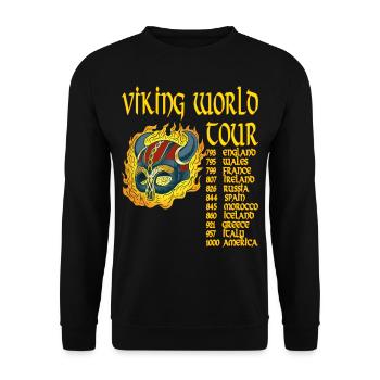 Viking World Tour Vikings Walhalla Odin - Sweat-shirt Unisexe - noir - Devant - Alina (178cm) & Michal (187cm)