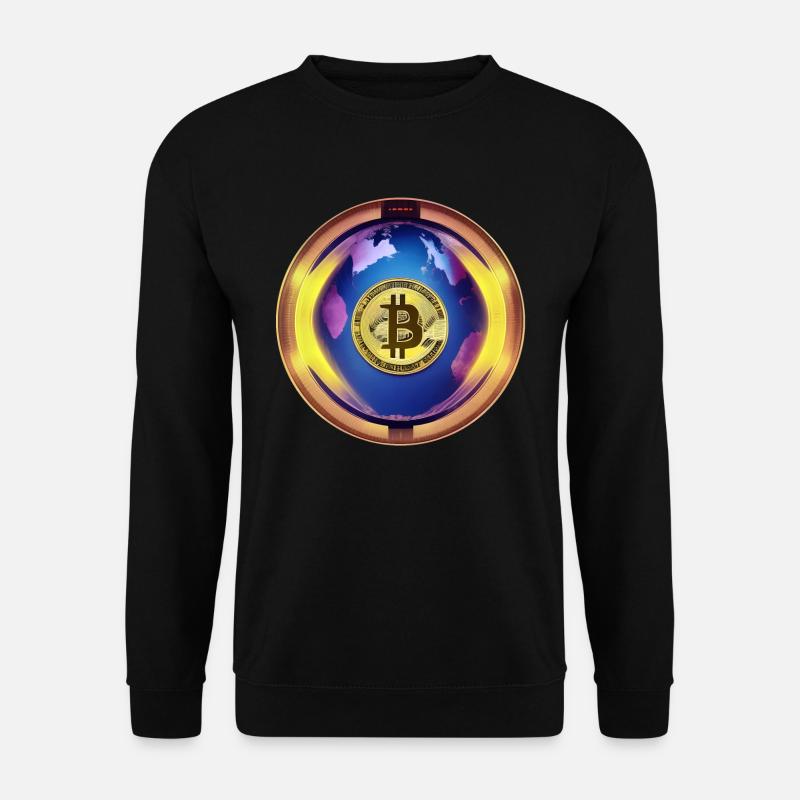 Bitcoin with Planet Earth - Unisex Sweatshirt - black