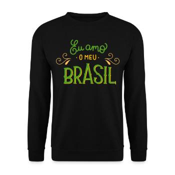 Brasilien T-shirt - Unisex Pullover - Schwarz - Vorne - Alina (178cm) & Michal (187cm)