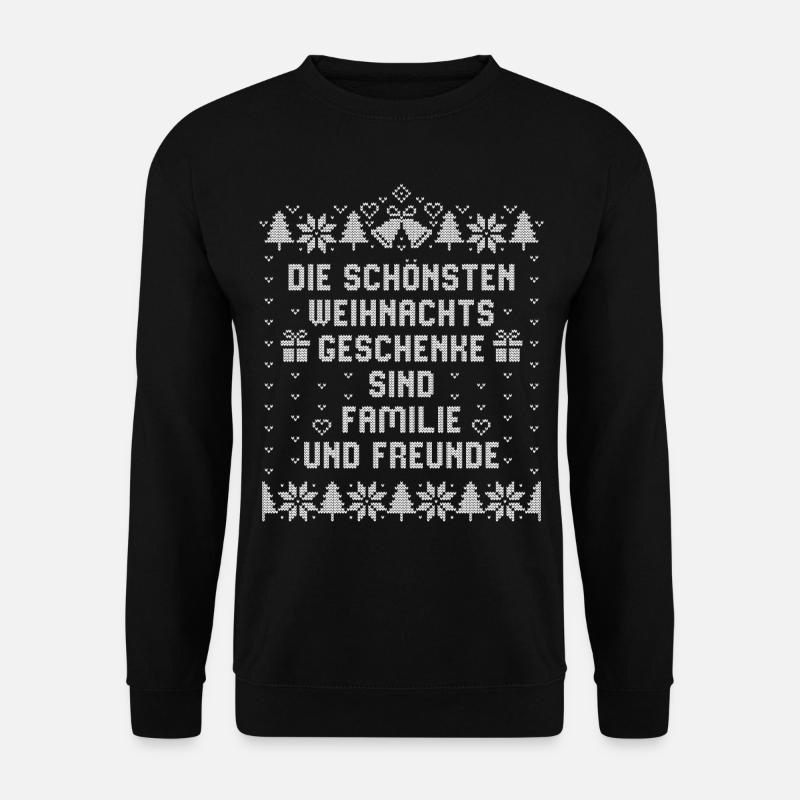 Die schönsten Weihnachtsgeschenke Familie Freunde - Unisex Pullover - Schwarz