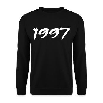 1997 28th Anniversary Gift 1997 Retro 1997 - Unisex Sweatshirt - black - Front - Alina (178cm) & Michal (187cm)