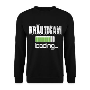 Brautigam loading Junggesellennabschied JGA - Unisex Pullover - Schwarz - Vorne - Alina (178cm) & Michal (187cm)
