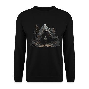 HIKING BUSHCRAFT HIKER OUTDOOR - Unisex Sweatshirt - black - Front - Alina (178cm) & Michal (187cm)