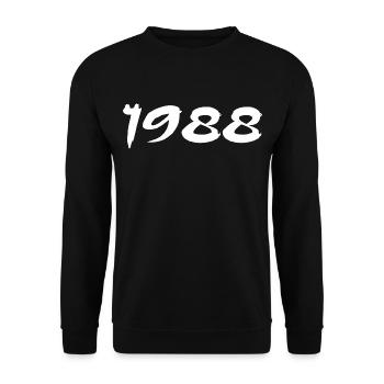 1988 Cadeau 37e Anniversaire 1988 Retro 1988 - Sweat-shirt Unisexe - noir - Devant - Alina (178cm) & Michal (187cm)