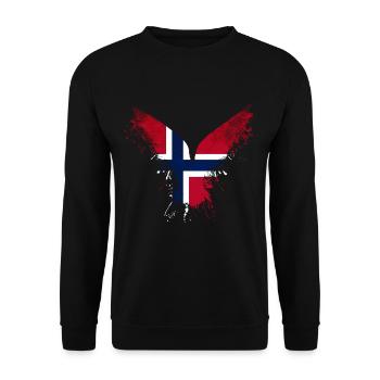 Norway Flag - Unisex Sweatshirt - black - Front - Alina (178cm) & Michal (187cm)