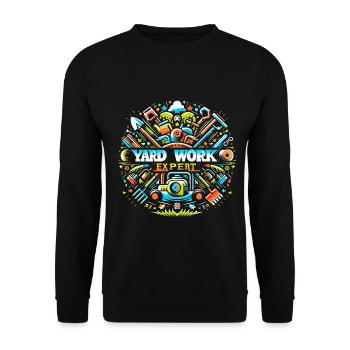Yard Work Expert 18 - Unisex Sweatshirt - black - Front - Alina (178cm) & Michal (187cm)