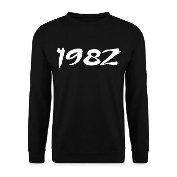 1982 43rd Anniversary Gift 1982 Retro 1982 - Unisex Sweatshirt - black - Front - Alina (178cm) & Michal (187cm)