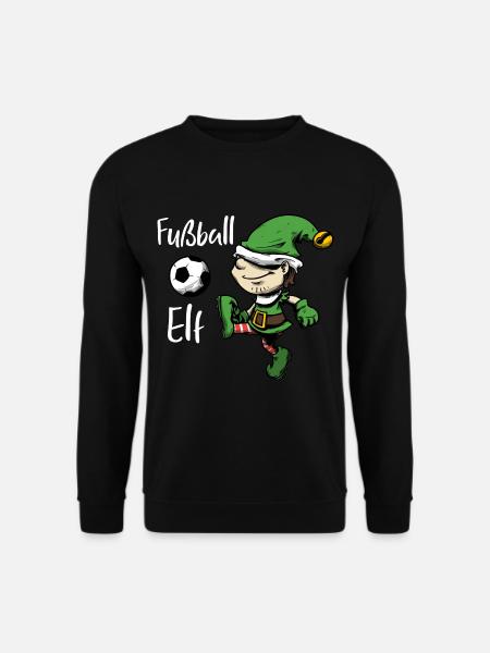 Fußball elf Wichtel Weihnachtself Winter - Unisex Pullover - Schwarz