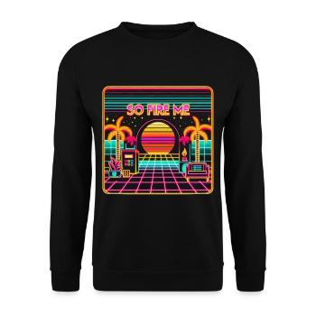 So Fire Me 6 - Unisex Pullover - Schwarz - Vorne - Alina (178cm) & Michal (187cm)
