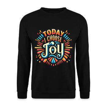 Aujourd’hui, je choisis la joie 14 - Sweat-shirt Unisexe - noir - Devant - Alina (178cm) & Michal (187cm)
