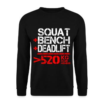Dynamophilie 520 kg Membre du Club - Sweat-shirt Unisexe - noir - Devant - Alina (178cm) & Michal (187cm)