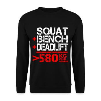 Dynamophilie 580 kg Membre du Club - Sweat-shirt Unisexe - noir - Devant - Alina (178cm) & Michal (187cm)