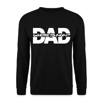 Papa Où est maman - papa, où est maman? - Sweat-shirt Unisexe - noir - Devant - Alina (178cm) & Michal (187cm)