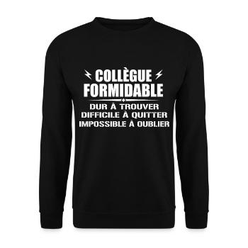Formidable Colleague Hard to Find - Unisex Sweatshirt - black - Front - Alina (178cm) & Michal (187cm)