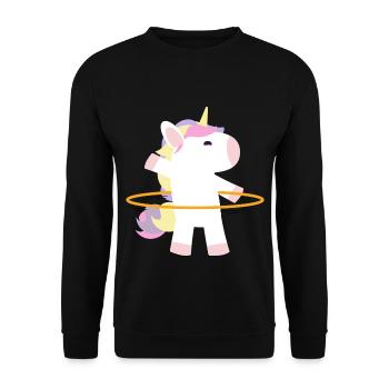 Licorne - Sweat-shirt Unisexe - noir - Devant - Alina (178cm) & Michal (187cm)