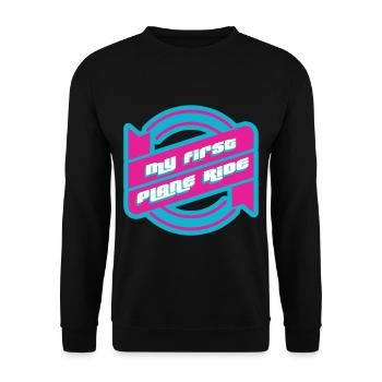 My First Plane Ride 36 - Unisex Pullover - Schwarz - Vorne - Alina (178cm) & Michal (187cm)