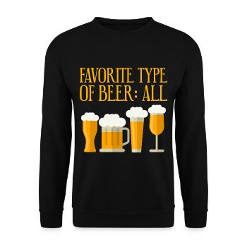 Favorite Type Of Beer, All 4 - Unisex Sweatshirt - black - Front - Alina (178cm) & Michal (187cm)