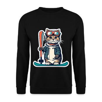Snowboard - Unisex Pullover - Schwarz - Vorne - Alina (178cm) & Michal (187cm)