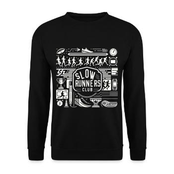 Slow Runners Club 8 - Unisex Pullover - Schwarz - Vorne - Alina (178cm) & Michal (187cm)
