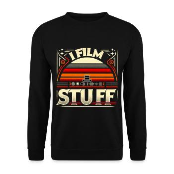 I Film Stuff 21 - Unisex Pullover - Schwarz - Vorne - Alina (178cm) & Michal (187cm)