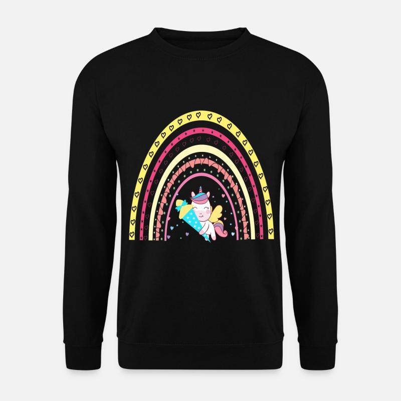 Schulkind Einschulung Regenbogen - Unisex Pullover - Schwarz