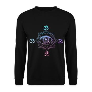 Psytrance GOA Festival gift - Unisex Sweatshirt - black - Front - Alina (178cm) & Michal (187cm)