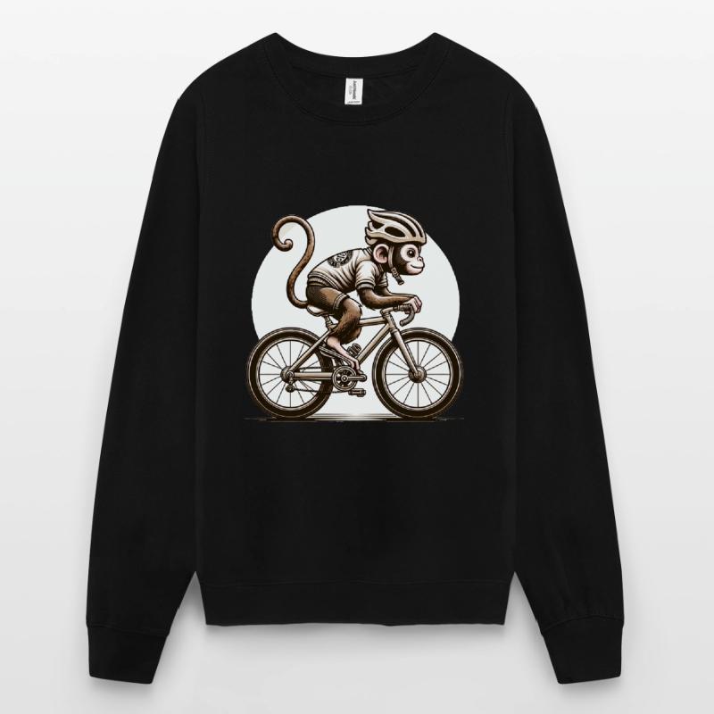 Cute Cyclist Monkey Unisex Pullover