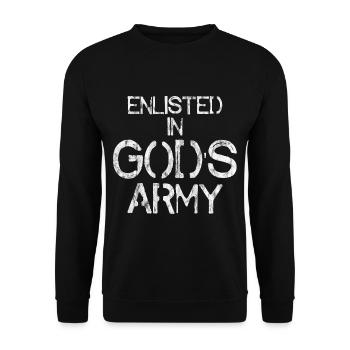 Enlisted In God's Army 3 - Unisex Pullover - Schwarz - Vorne - Alina (178cm) & Michal (187cm)