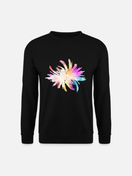 Palmen Blätter Minimal Art - Unisex Pullover - Schwarz
