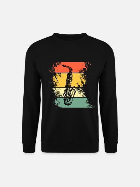 Jazz Saxophon Musiker Instrument - Unisex sweater - sort