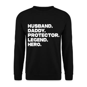 Mari Daddy Protecteur Légende Héros - Sweat-shirt Unisexe - noir - Devant - Alina (178cm) & Michal (187cm)