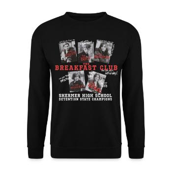 The Breakfast Club Lustige Sprüche Zitate - Unisex Pullover - Schwarz - Vorne - Alina (178cm) & Michal (187cm)