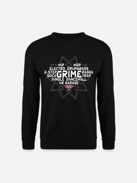 Grime UK Garage Hip-Hop - Rap Musik - Unisex Pullover - Schwarz