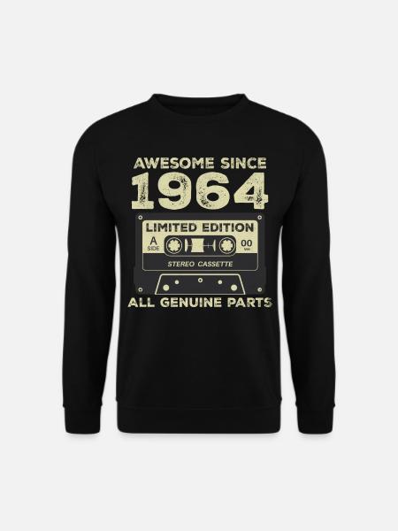 1964 Geburtstag geboren im Jahr 1964 Vintage Retro - Unisex Pullover - Schwarz