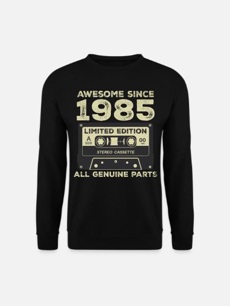 1985 Birthday Born In 1985 Vintage Retro - Unisex Sweatshirt - black