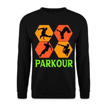 Parkour - Unisex Pullover - Schwarz - Vorne - Alina (178cm) & Michal (187cm)