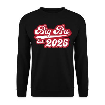 Big Bro Est 2025 - Unisex Sweatshirt - black - Front - Alina (178cm) & Michal (187cm)