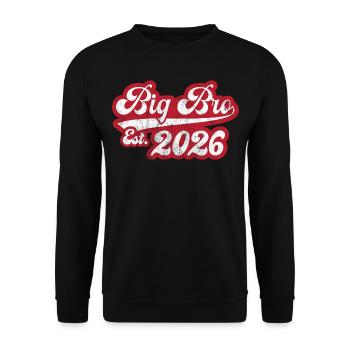 Big Bro Est 2026 - Unisex Sweatshirt - black - Front - Alina (178cm) & Michal (187cm)