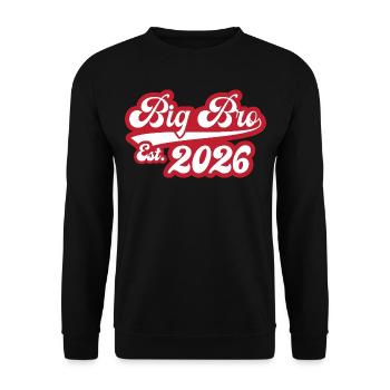 Big Bro Est 2026 - Unisex Sweatshirt - black - Front - Alina (178cm) & Michal (187cm)